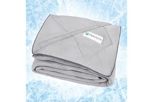 PetAmi Premium Cooling Dog Blanket | Lightweight Fluffy Pet Throw Blanket Bed Cover for Dogs, Cat, Puppies | Pet Blanket Furniture Protector Couch Sofa | Reversible Fuzzy Cozy | 29x40, Light Grey