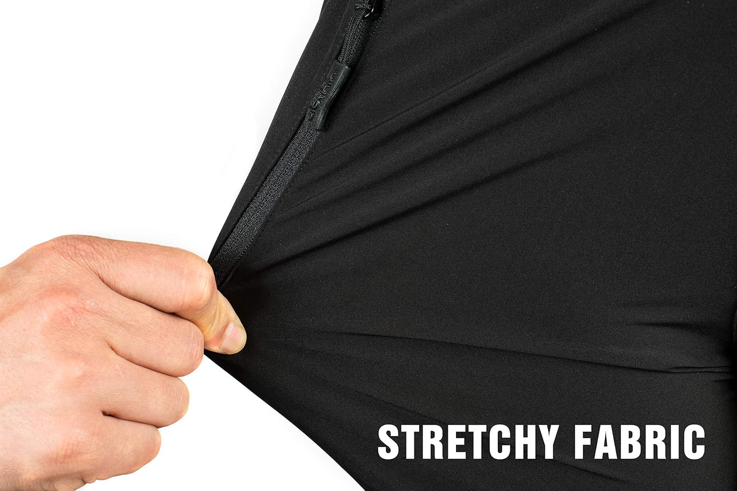 Clothin Men's Elastic-Waist Drawstring Pants for Sport Exercise Travel, Quick-Dry, Stretchy : Clothing