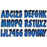 Hardline Products Series 200 Factory Matched 3-Inch Boat & PWC Registration Number Kit, Blue/Black - BLBKG200
