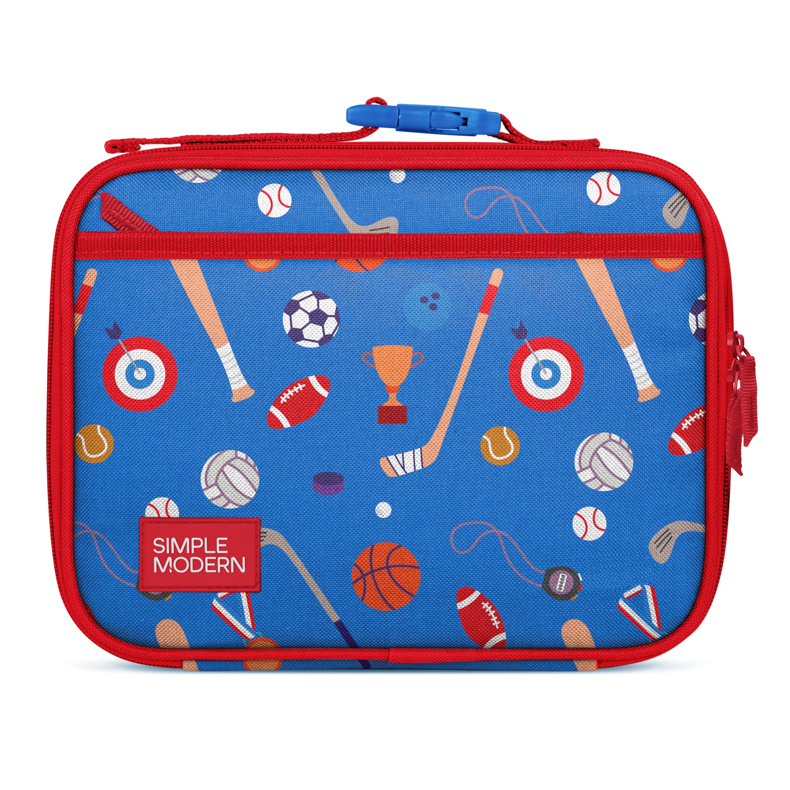 Photo 1 of Simple Modern Kids Lunch Box for School | Reusable Insulated Lunch Bag for Toddler, Girl, and Boy | Meal Containers with Exterior & Interior Pockets | Hadley Collection | Sports Balls