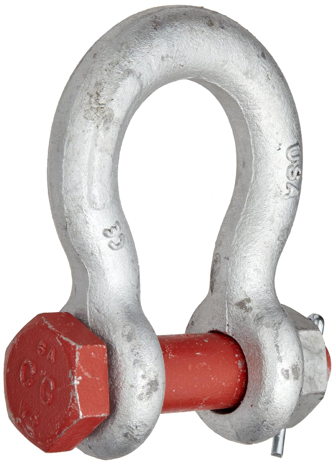 Crosby 1019515 Carbon Steel G2130 Bolt Type Anchor Shackle, Galvanized