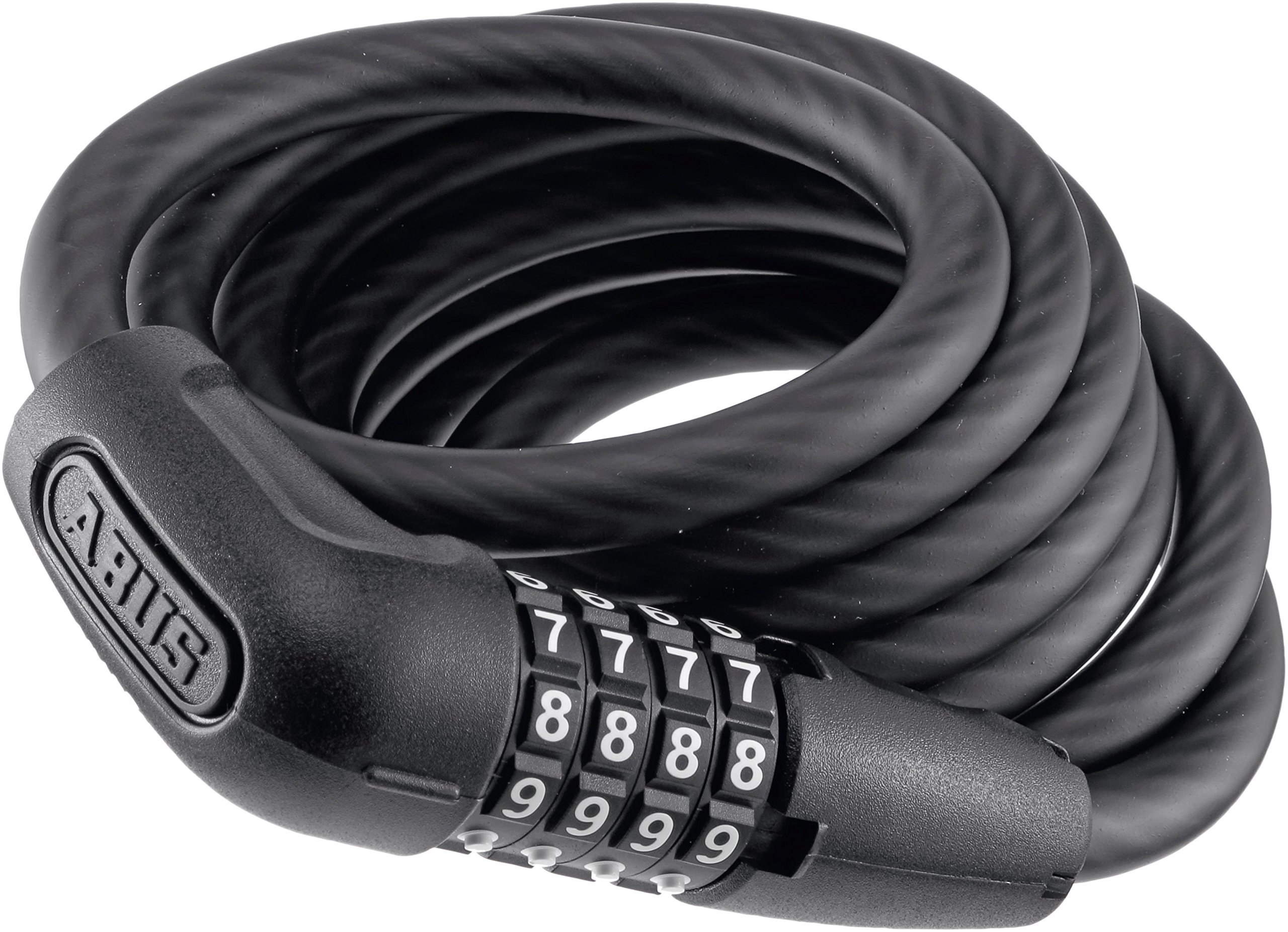 ABUS cable lock Numero 5510C/180 - compact bike lock with combination code for affordable two-wheelers and children's bikes - 10 mm security level 3 - black