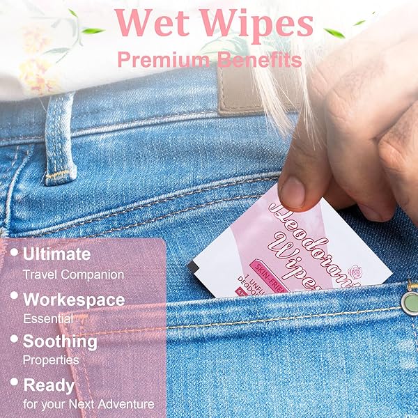 200PCS TRAVEL DEODORANT WIPES, TRAVEL SIZE MINI DEODORANT WIPES BULK FOR HOMELESS INDIVIDUALLY WRAPPED, BODY CLEANING SUPPLIES FOR WOMEN WET ARMPIT FOR BODY CLEANING ROSE FOR CHRISTMAS