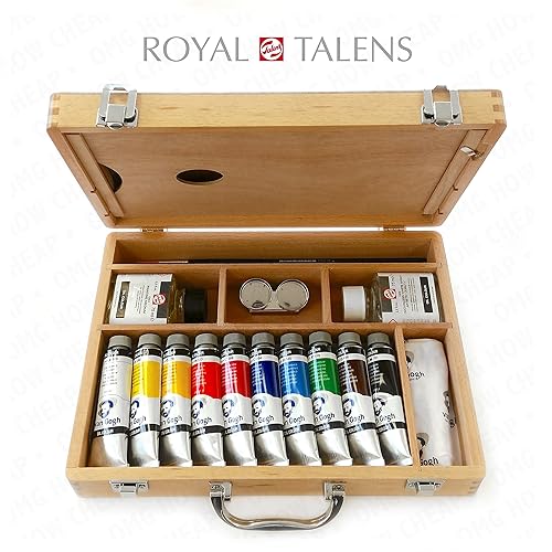VAN GOGH OIL PAINT SET ARTISTS' WOODEN BOX SUPERIOR Amazon.co.uk Kitchen & Home