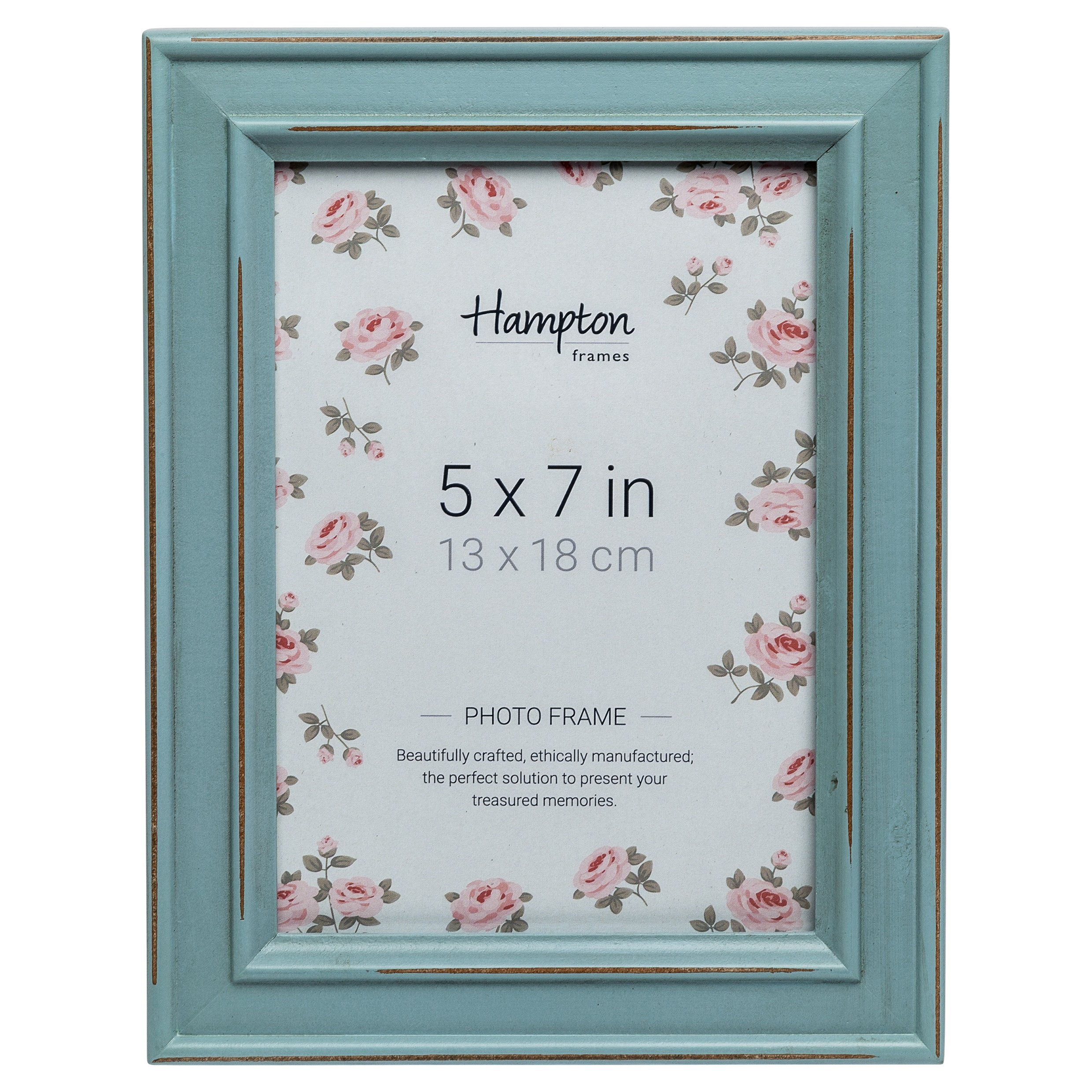 Hampton Frames PALOMA Distressed Shabby Chic Picture Photo Frame Blue 5x7 (13x18cm) PAL301957B Unknown