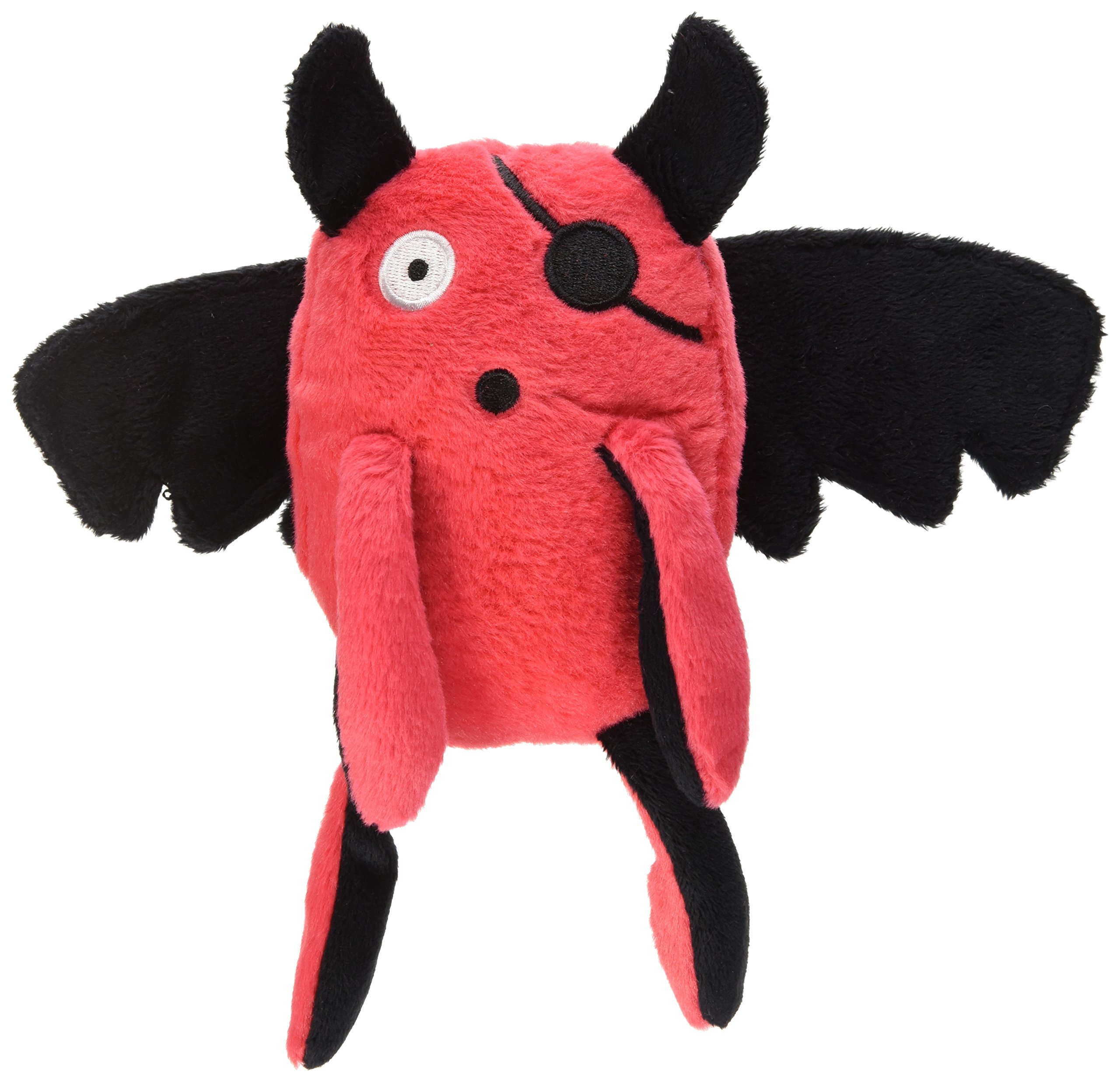 P.L.A.Y. T-Pee Monster Squeaky Dog Toy – Red Plush Monster from Durable Pet Toy Collection – Eco-Friendly Recycled Fill, Machine Washable, Double-Stitched