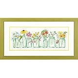 Dimensions Mason Jar Counted Cross Stitch Kit, 14 Count White Aida, 18'' x 7''.