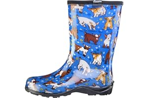 Sloggers Waterproof Garden Rain Boots for Women - Cute Mid-Calf Mud & Muck Boots with Premium Comfort Support Insole