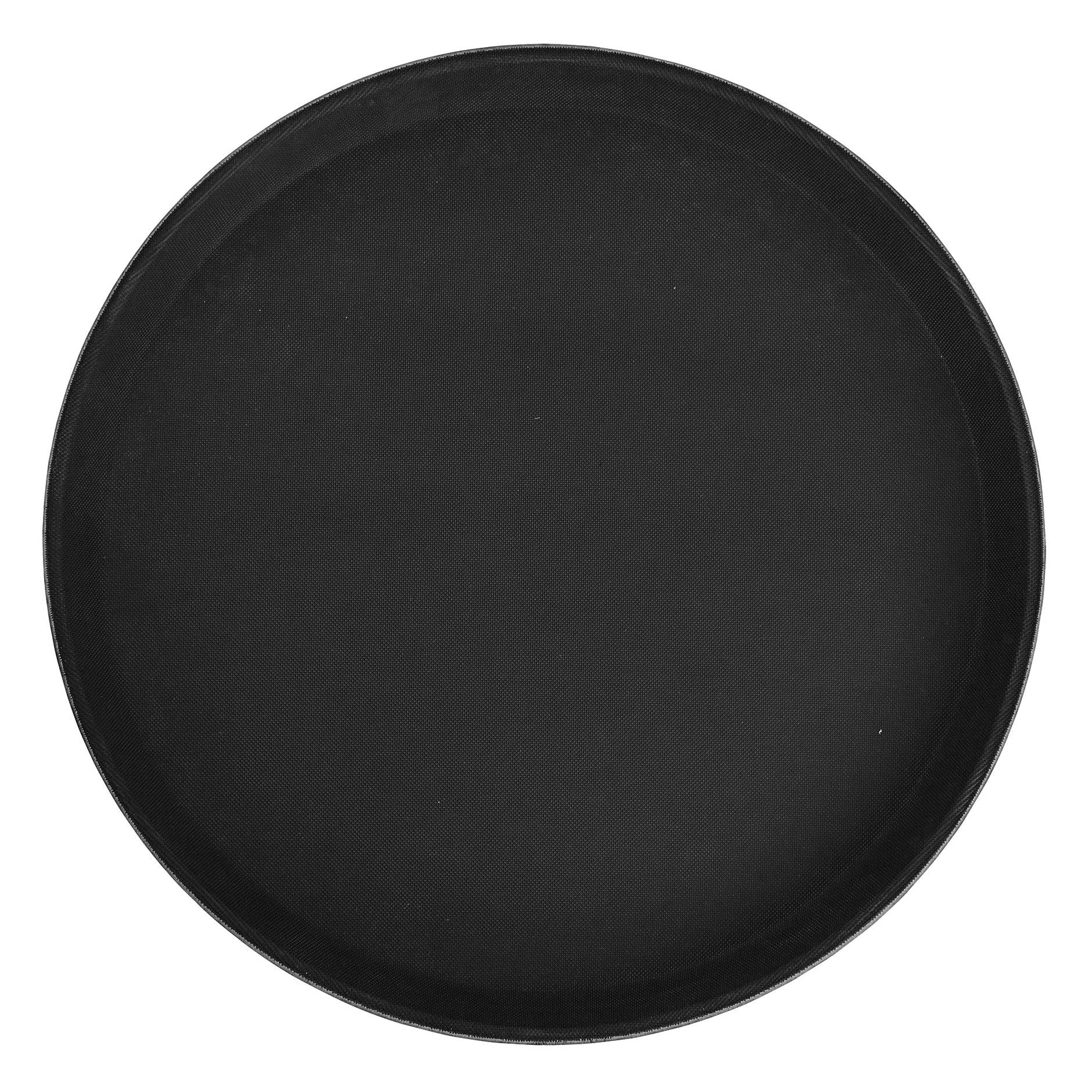 Photo 1 of Winco TFG-14K Round Fiberglass Tray with Non-Slip Surface, 14-Inch, Black