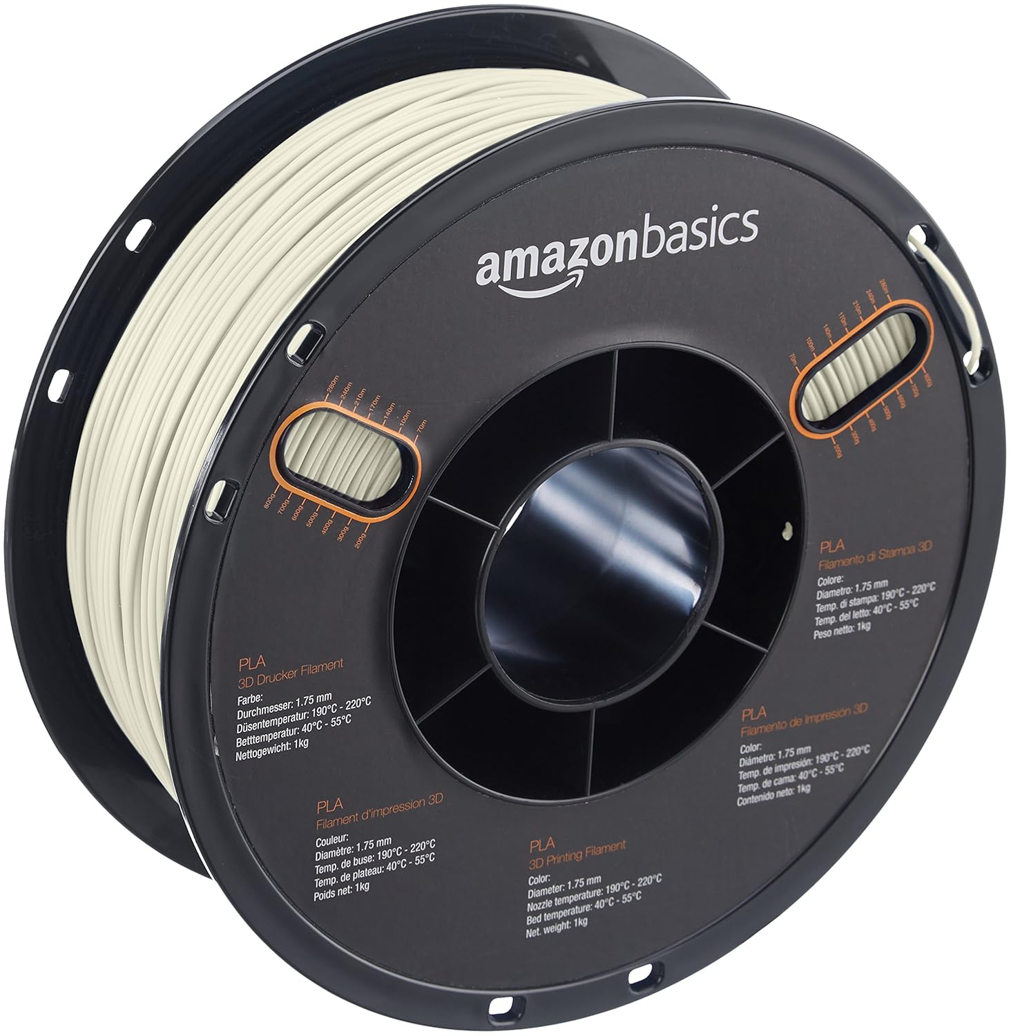 AmazonBasics Filament PLA pour imprimante 3D 1,75 mm Brillant Bobine 1