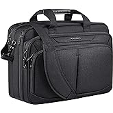 KROSER Laptop Bag Expandable Lightweight Briefcase for 17.3" Laptop Premium Business Work Bag Water-Repellent Messenger Bag w
