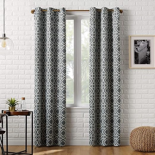Amazon Com Sun Zero Barnett Trellis Blackout Grommet Curtain