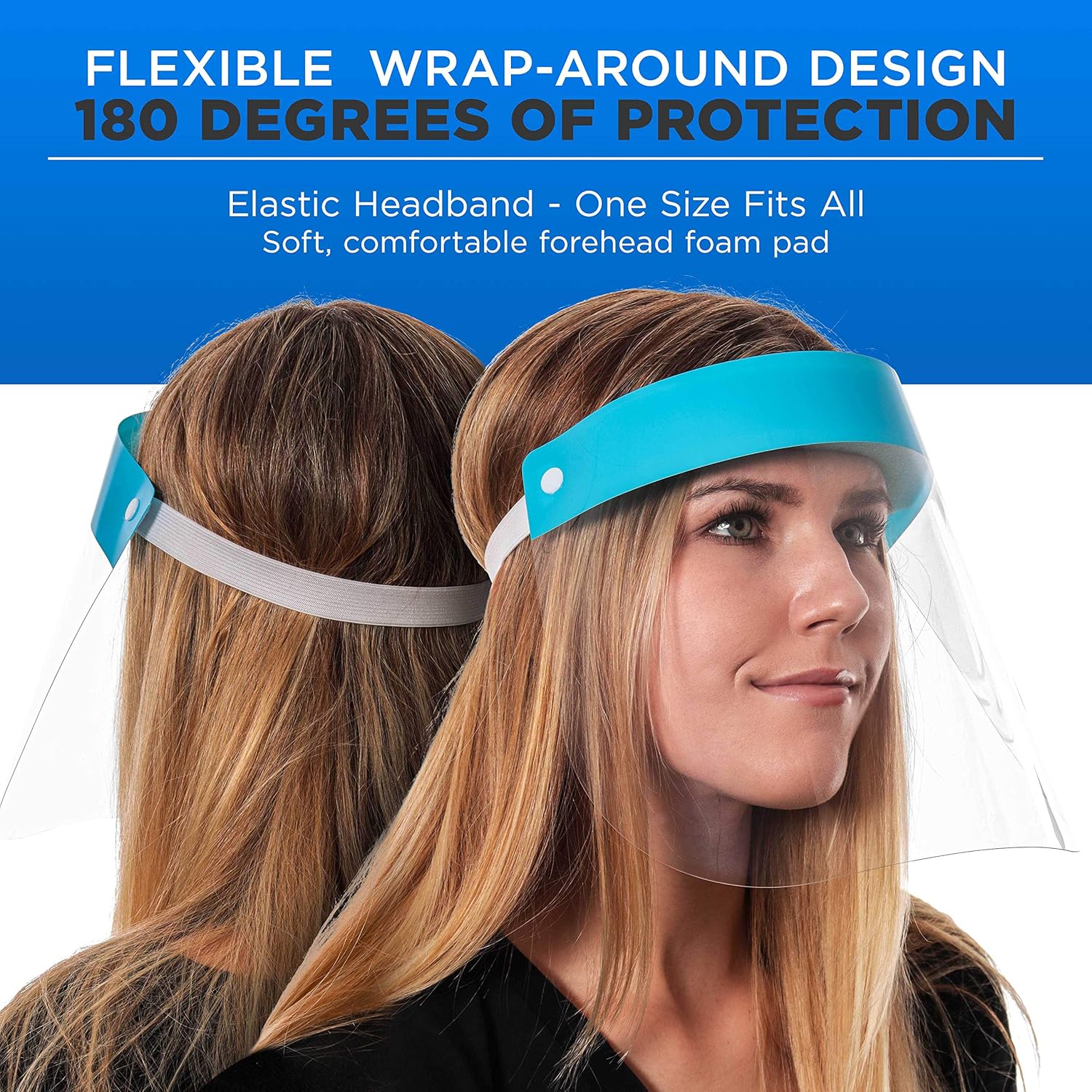 Salon World Safety Face Shields Ultra Clear Protective Full Face Shields - - 