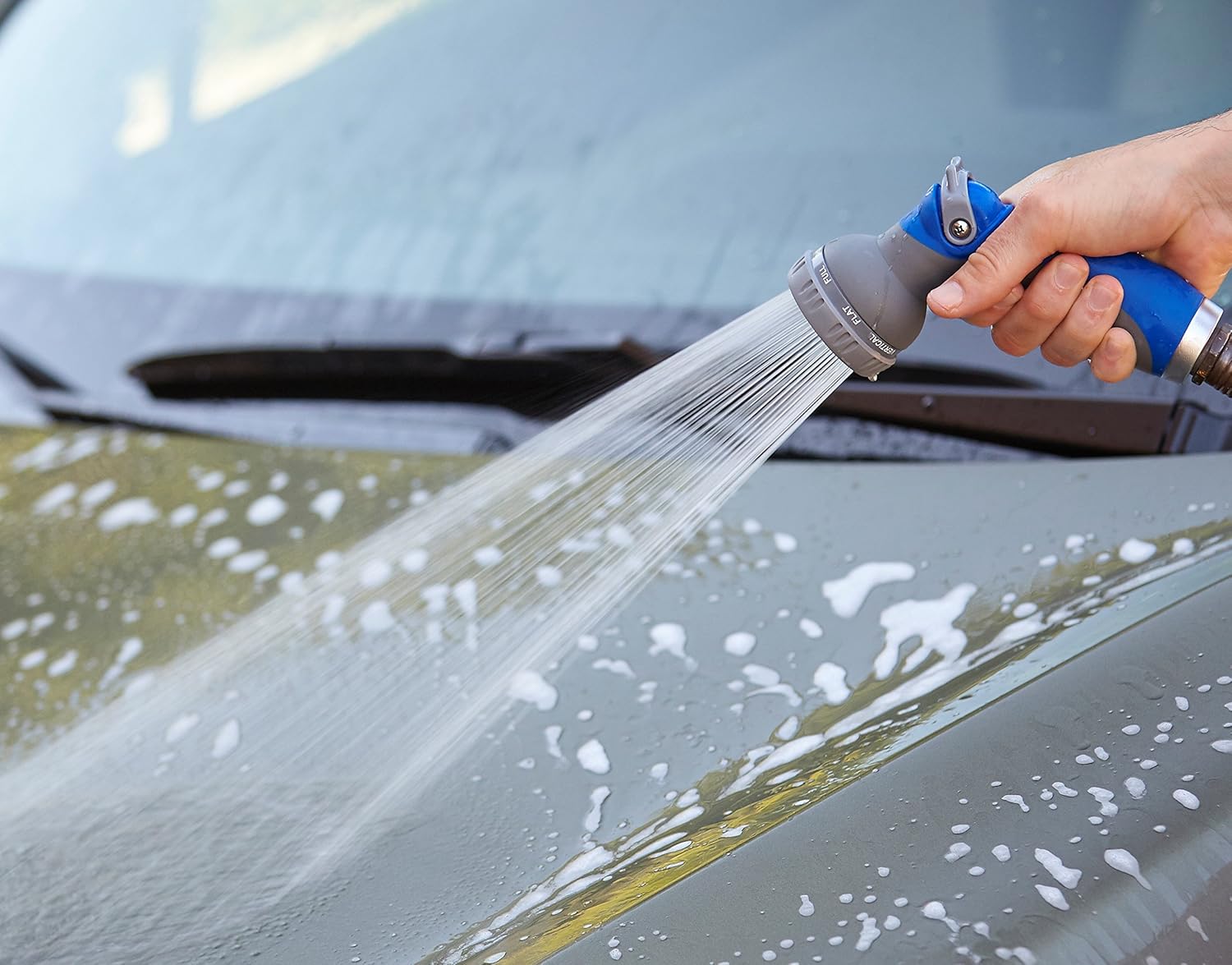 VIKING High Pressure Hose Nozzle Heavy Duty with Thumb Controlled Adjustable Spray Patterns for Garden Watering, Car Washing: Automotive