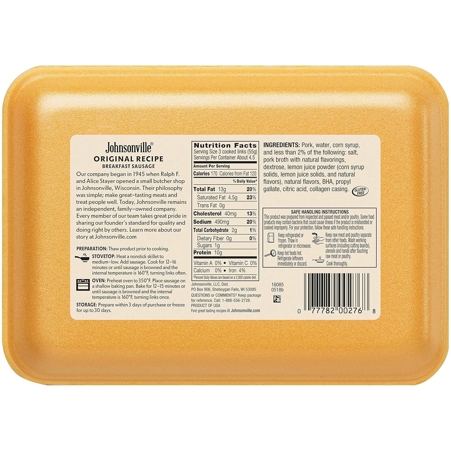 Breakfast Sausage Nutrition Facts Label Runners High Nutrition