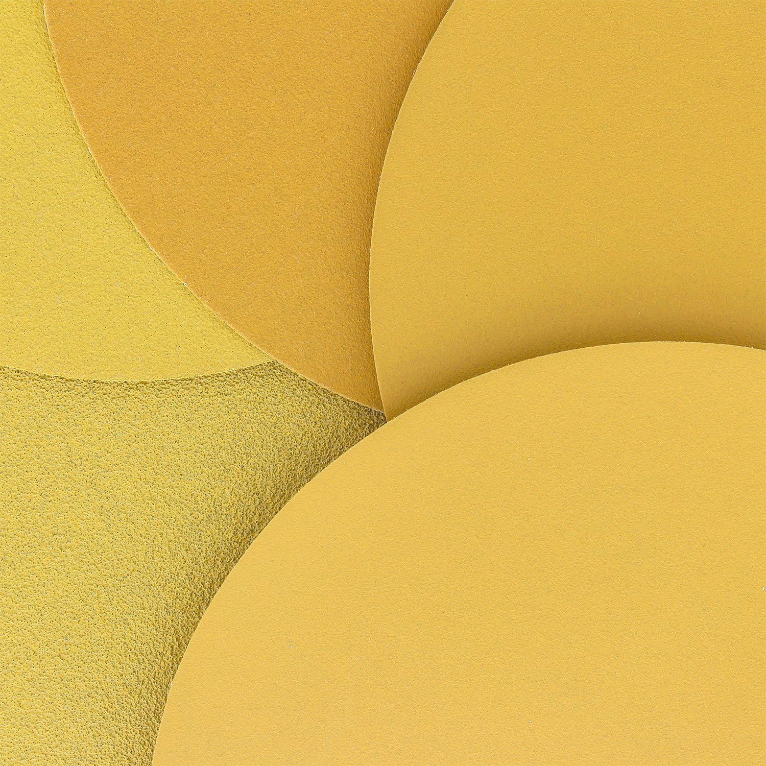 Dura-Gold Premium - Variety Pack - 6" Gold PSA Self Adhesive Stickyback Sanding Discs for DA Sanders -10 of Each Grit (80, 150, 220, 320, 400) Box of 50 Total Sandpaper Finishing Discs: Automotive