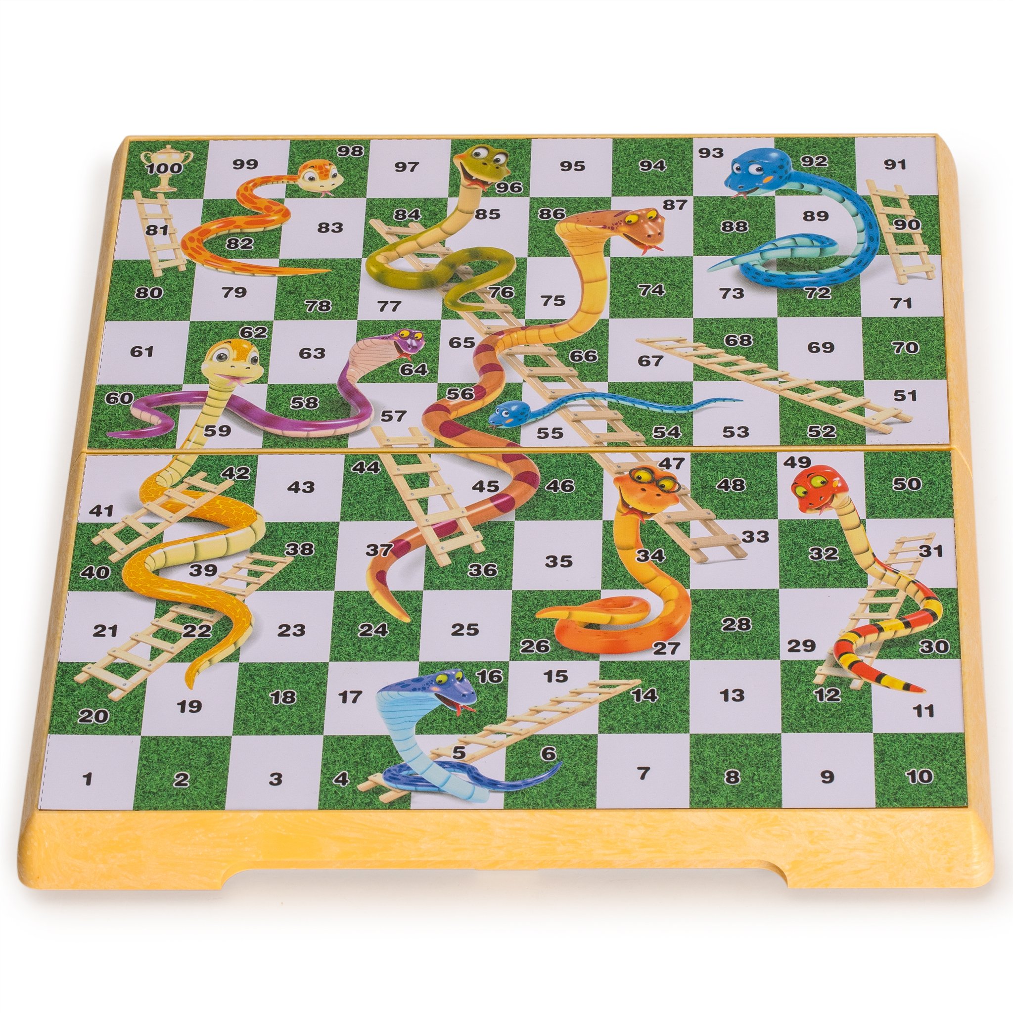 Yellow Mountain Imports Snakes and Ladders Game Set Medium