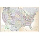 24x36 United States, USA US Executive Wall Map Poster Mural (24x36 LAMINATED)