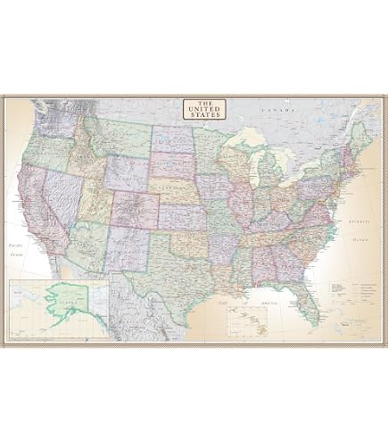 Amazon.com : National Geographic: United States Classic Wall Map