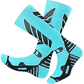 wanchel Merino Wool Ski Socks - 2 Pairs Knee High Skiing Socks, Winter Warm Snowboard Thermal Socks