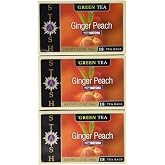 Stash Premium Ginger Peach Green Tea, Tea Bags, 18-Count Boxes (Pack of 6)