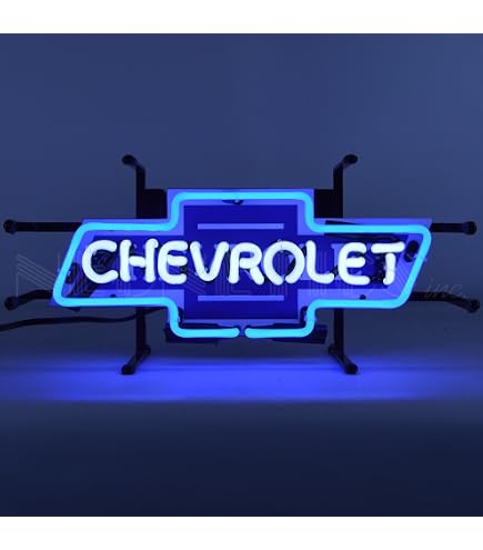 CHEVROLET ネオンサイン ライト Amazon.com: Super Chevrolet Service Neon Sign with Backing by