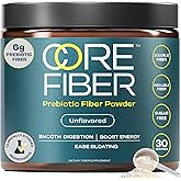 Prebiotic Fiber Supplement for Women & Men – 6g Prebiotic Fiber Powder – Daily Blend for Gut Health, Bloating, Regular Digestion & Energy – Soluble & Insoluble, Sugar Free, Unflavored, 30 Servings