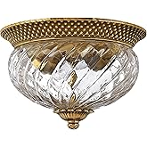 Hinkley Plantation Traditional Two Light Flush Mount, Burnished Brass