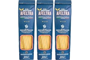 Afeltra Bucatini Pasta from Italy 17.6 oz. (500g)(Pack of 3) Pasta di Gragnano IGP - Perciatelli Thick Spaghetti - Ziti - Authentic Italian - Noodles from Durum Wheat Semolina - Gourmet Artisan