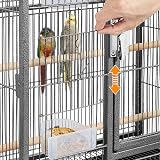 Yaheetech Large Bird Cage Flight Parrot Cage with Rolling Stand Black view 7