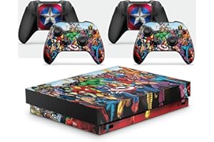 giZmoZ n gadgetZ Superhero Skins for Xbox ONE X XBX Console Decal Vinal Sticker + 2 Controller Set
