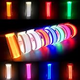 FANL 8/12/24 Pack LED Glow Bracelets, 8 Colors, Light Up Party Favors | Light up bracelets for birthdays, Halloween, skating parties and school events; party favors for older kids, teens and adults