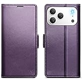 Tenifly for iPhone 17 Pro Max Case Wallet with RFID Blocking Card Holder, PU Leather Kickstand Protective Flip Phone Cover Fit for iPhone 17 Pro Max 6.9" Purple