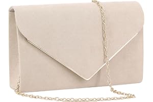 Naimo Suede Evening Bag Clutch Handbag Velvet Flap Envelope Clutches Wedding Party Prom Bridal Purse