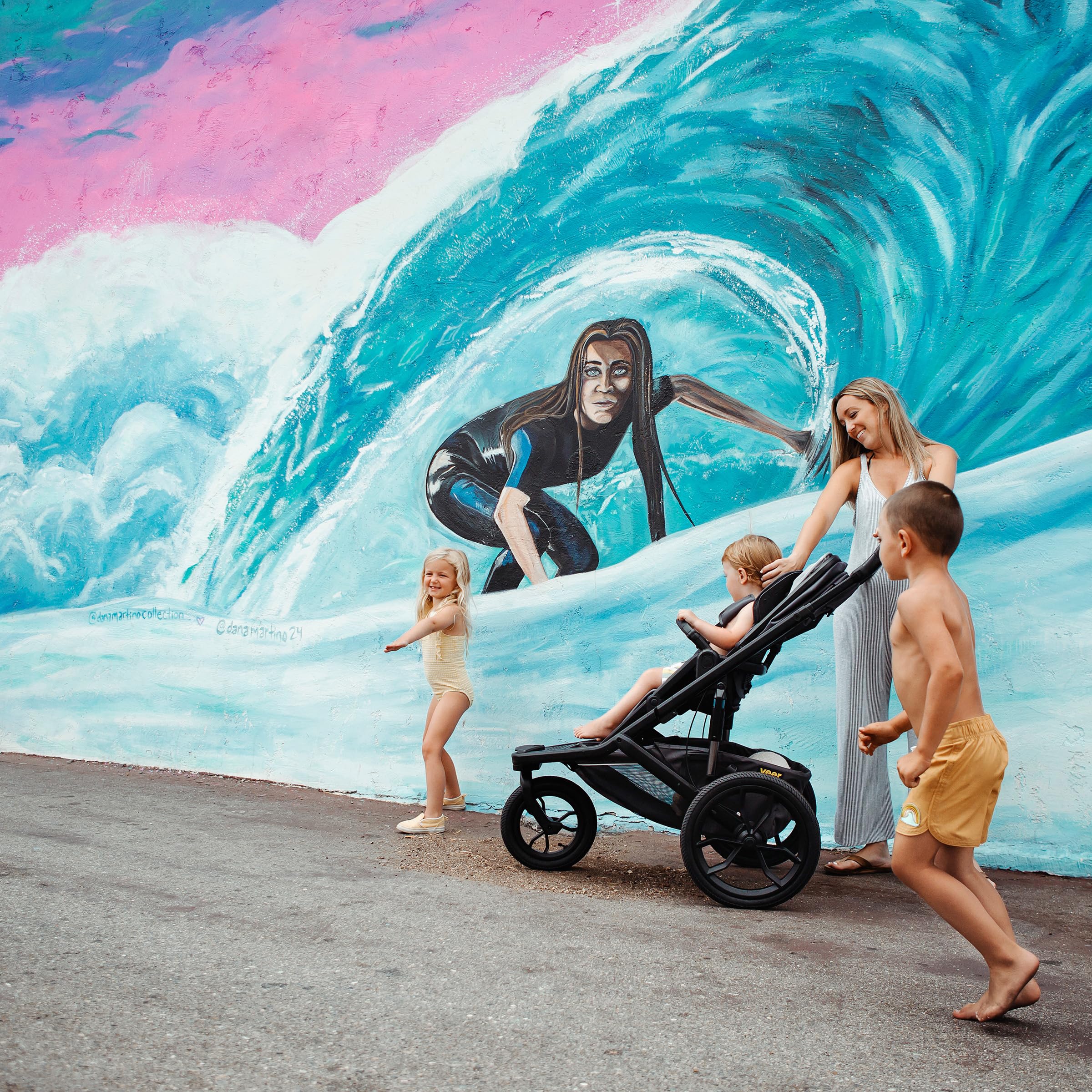 Veer Switch&Jog Jogging Stroller | 3 Wheel All-Terrain Jogger Stroller with Switchback Seat | Shock Absorbing, Durable, Maneuverable, Collapsible | Fits All Major Infant Car Seats (Adapters Separate)