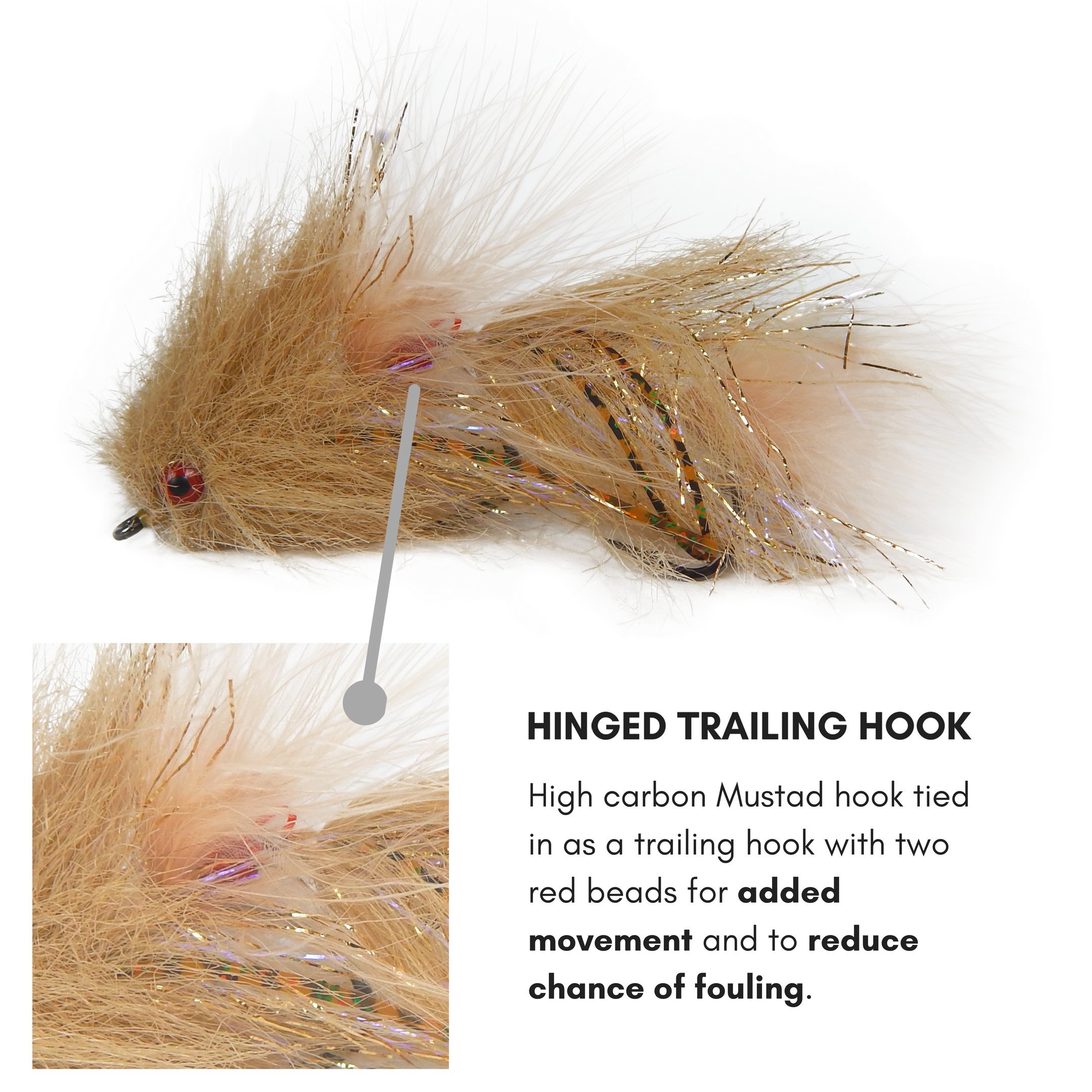 The Fly Crate Beef Curtain Articulated Streamer Size 1 0 For Fly