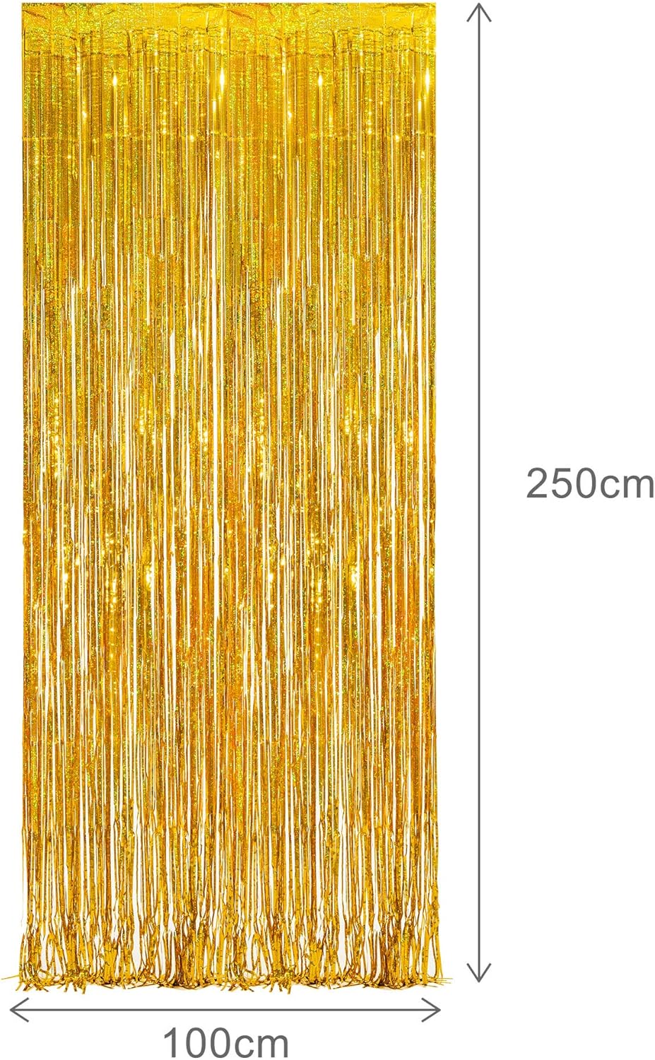 Gold Fringe Curtain Tinsel Backdrop - Image 3