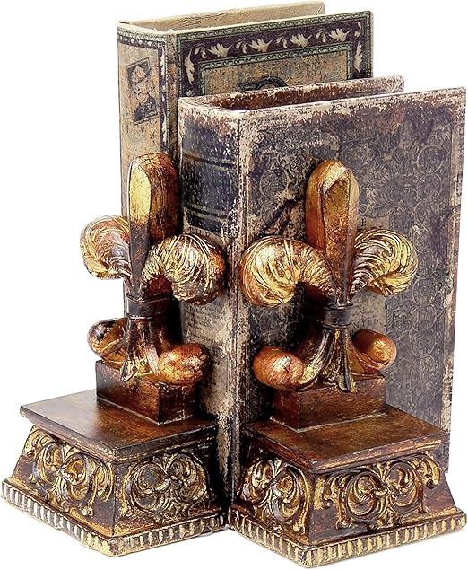 Amazon Com Bellaa 22869 Fleur De Lis Bookend Pair New Orleans