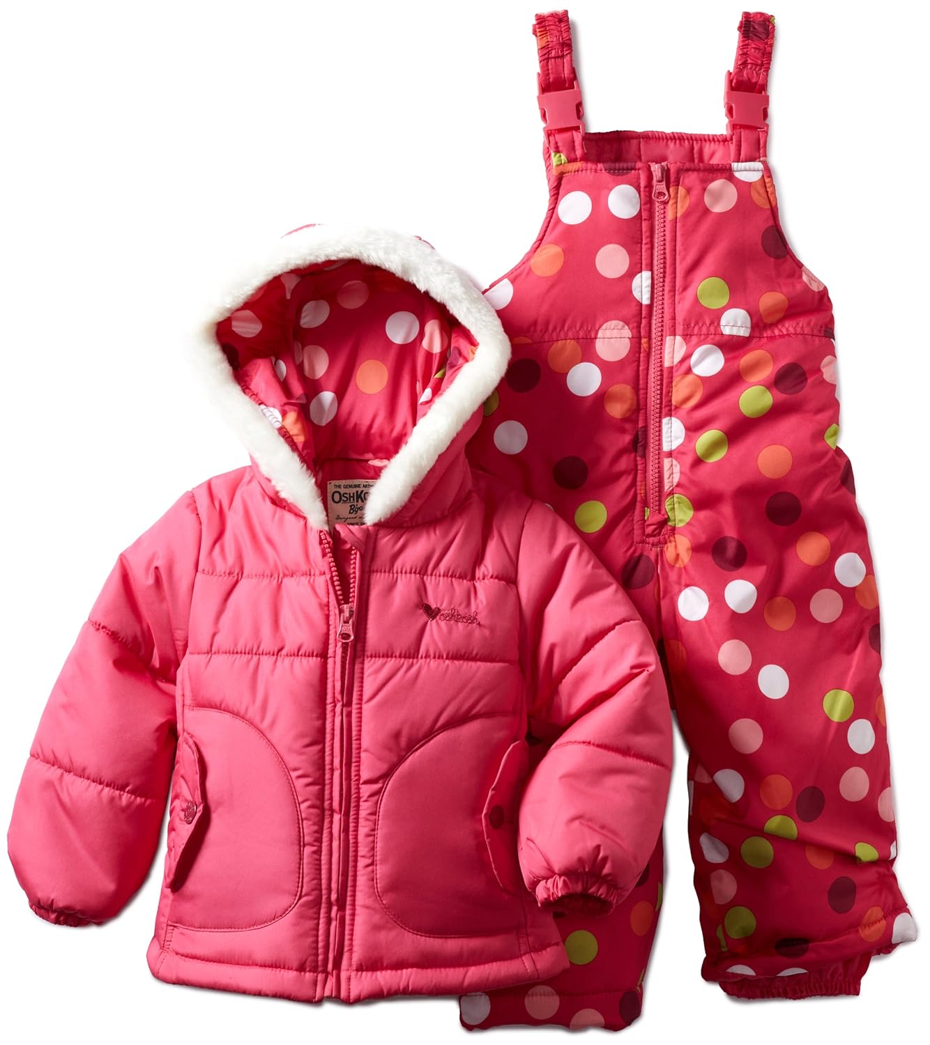 Osh Kosh Little Girls' Girl Snowsuit, Pink, 3T Clothing