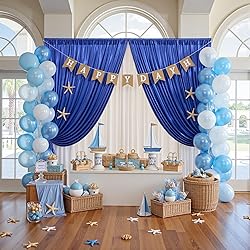 10x10ft Thick Royal Blue Glitter Backdrop Curtain