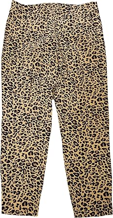 plus size leopard print trousers