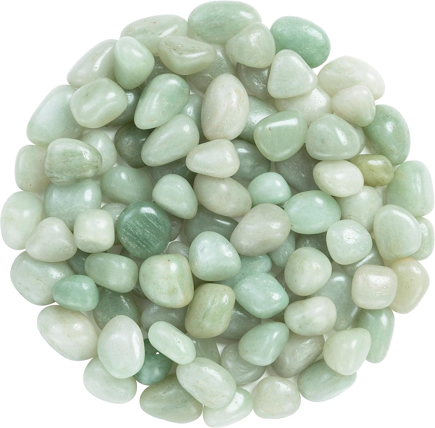 Indoor Fountains & Accessories - Crocon 1LB Green Jade Tumbled Stones and Crystals Bulk 2000+ Carats Natural Crystal Kit for Reiki Healing Crystal Polished, Tumble Stones, Chakra Balancing, Reiki Gift, Home Decor Size : 20mm