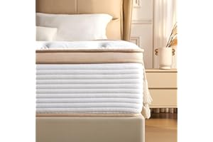 TQX Twin Mattress, 10 Inch Twin Mattress for Kids,Adult,Pocket Springs for Pressure Relief,Cooling Ventilated Foam CertiPUR-US Certified, Fiberglass Free，Soft Feel but Supportive,365 Night Trial