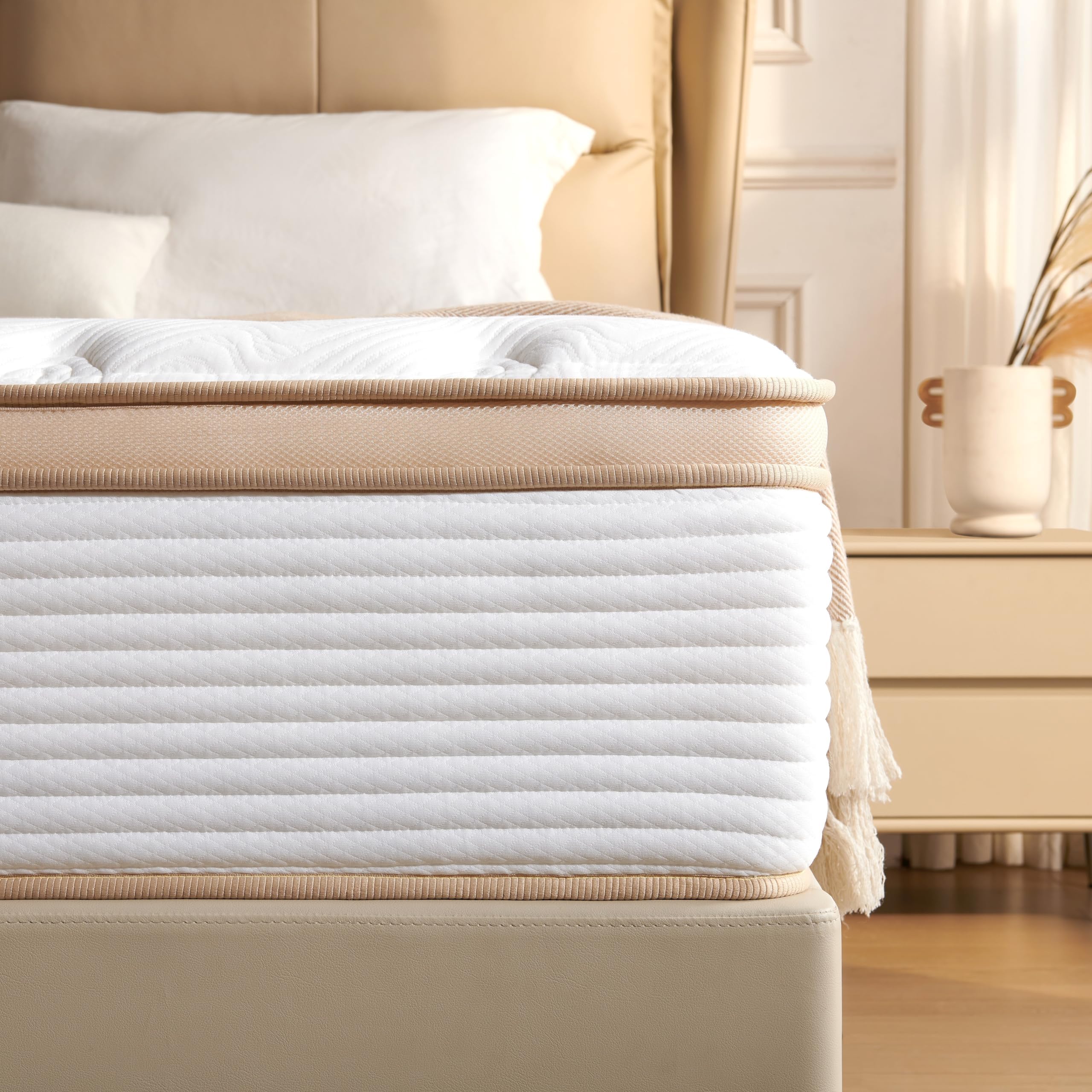 View 1 of **DIRT FROM TRANSPORT **Twin Mattress, 10 Inch Twin Mattress for Kids,Adult,Pocket Springs for Pressure Relief, Motion Isolation CertiPUR-US Certified, Edge Support,Fiberglass Free?Soft Feel but Supportive?365 Night Trial