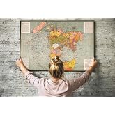 ArtcanthurtU 1943 Polar Azimuthal Flat Earth Map, 23"x34" Unframed | Projection Reproduction Shows Geographic Labels and a North-Centered Layout for Home, Office, Classroom or Study Display