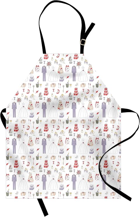 Amazon Com Lunarable Wedding Apron Mythological Love Cake Bridal