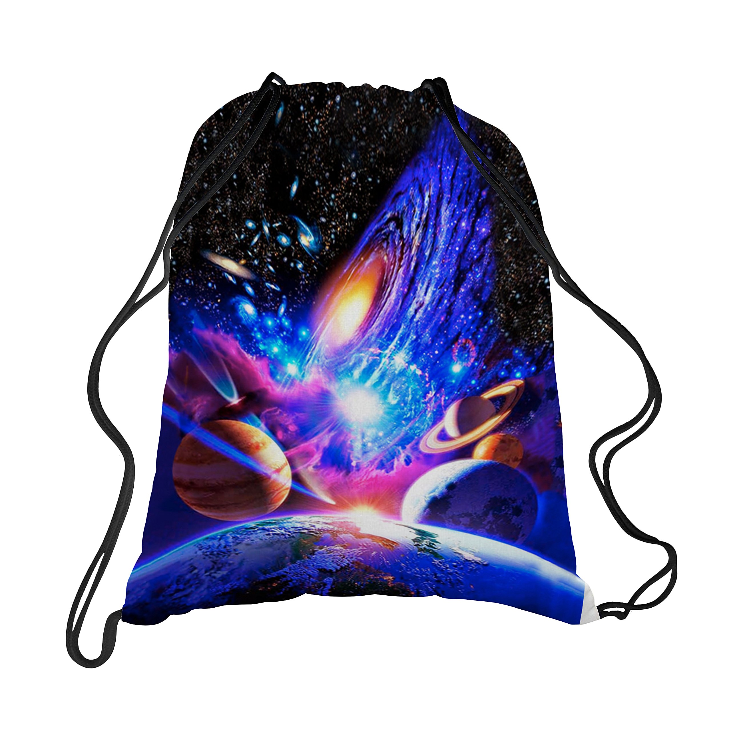 TUONROAD Rucksack Turnbeutel Set,Rucksack Turnbeutel Damen,Weltraum Rucksack Mit Kordelzug