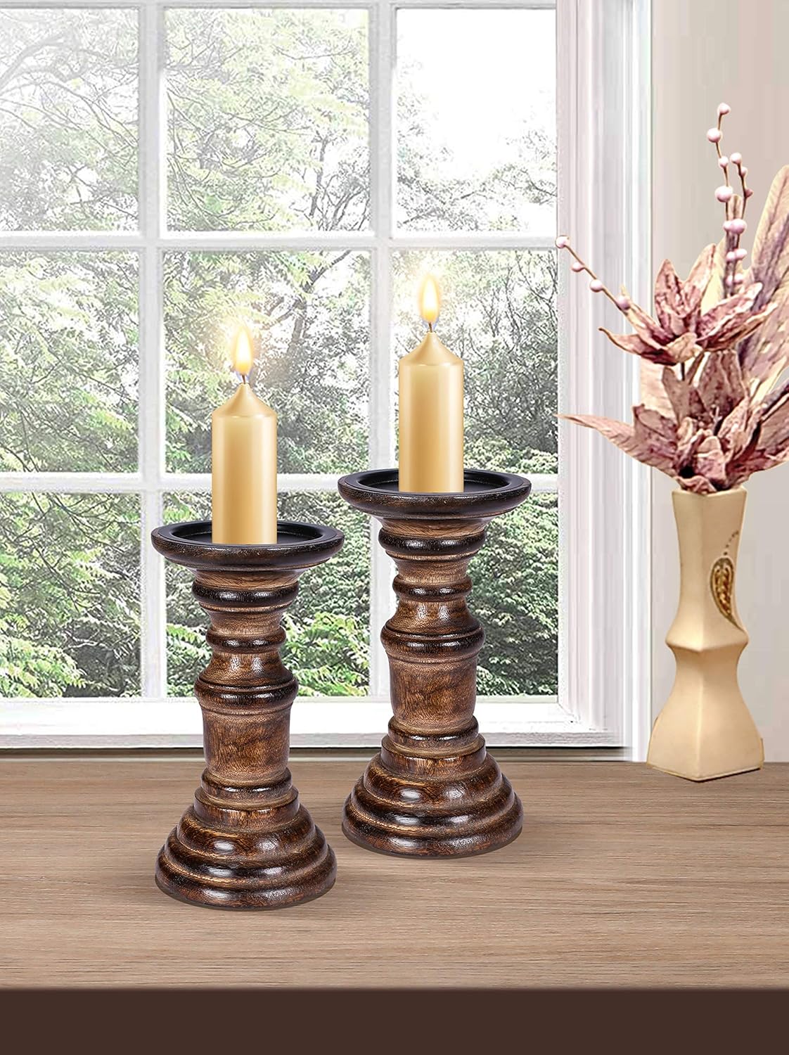 Candle Holder Stand Wooden, Candalbras, Candle Holders