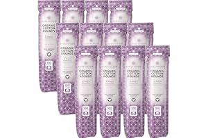 SoulSation Organic Cotton Rounds, Bulk 1200 Count - Makeup Remover Pads for Face, Lint-Free