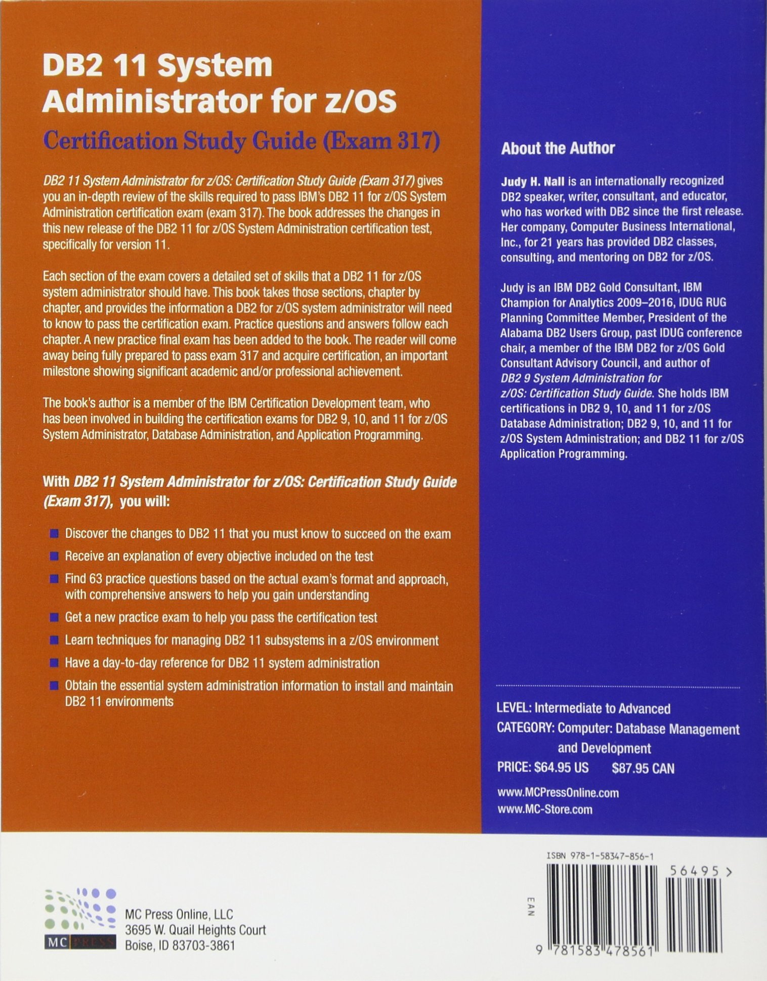 DB2 11 System Administrator for z/OS: Certification Study Guide: Exam 317 (